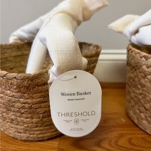 Threshold Water Hyacinth Basket - Natural and Cream set of 2